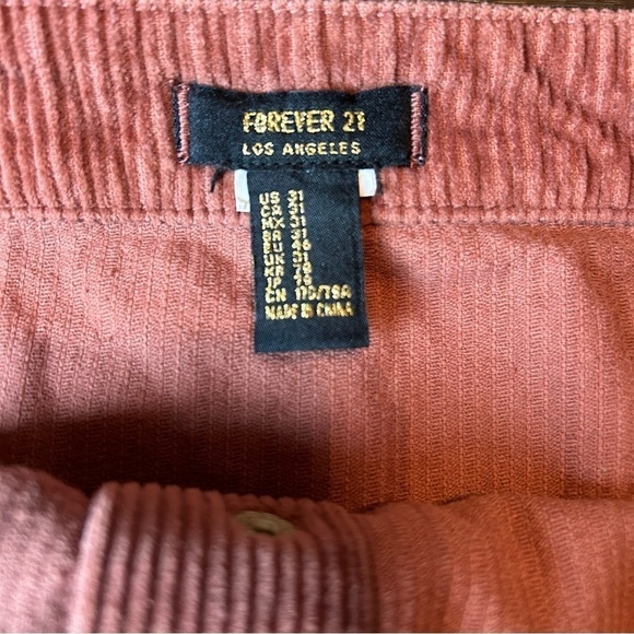 Forever 21 Brown Corduroy Front Snap Mini Skirt Sz. U.S. 31 - Picture 6 of 7
